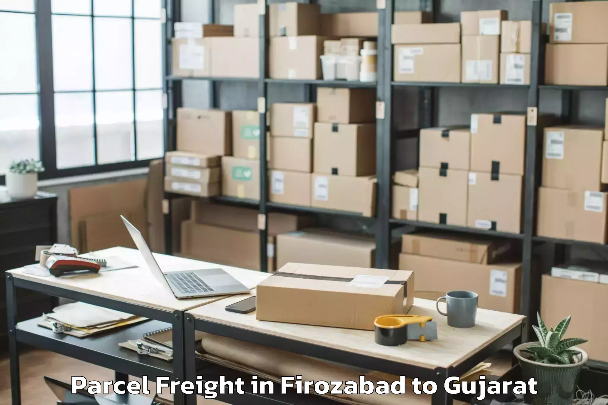 Professional Firozabad to Karnavati University Gandhinag Parcel Freight